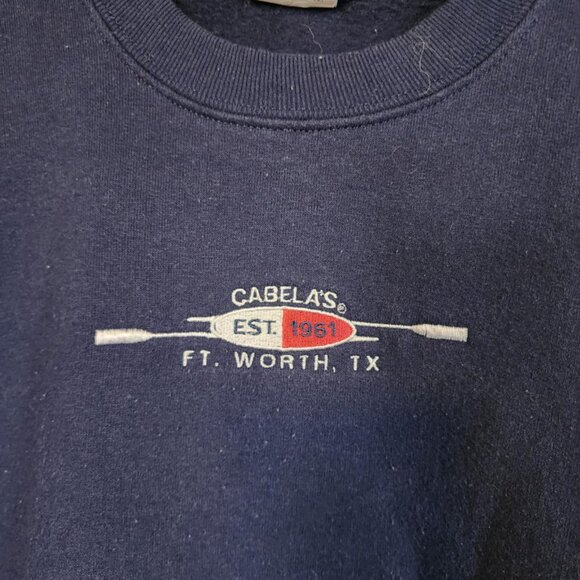 EUC Cabelas Ft. Worth Texas Navy Sweatshirt (Hanes) - Picture 4 of 4